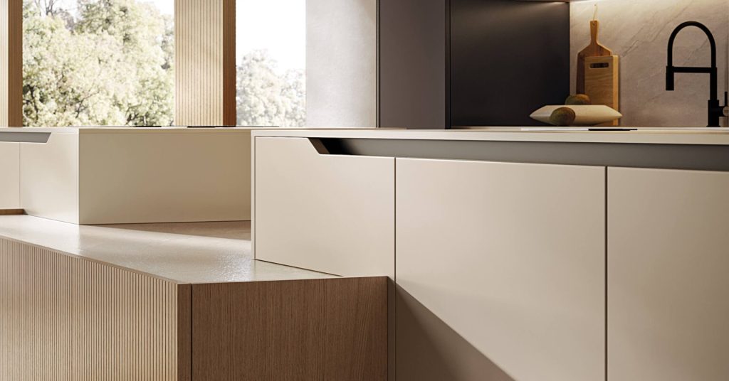 Sinua de Arredo3: diseño y ergonomía para una cocina sin tiradores
