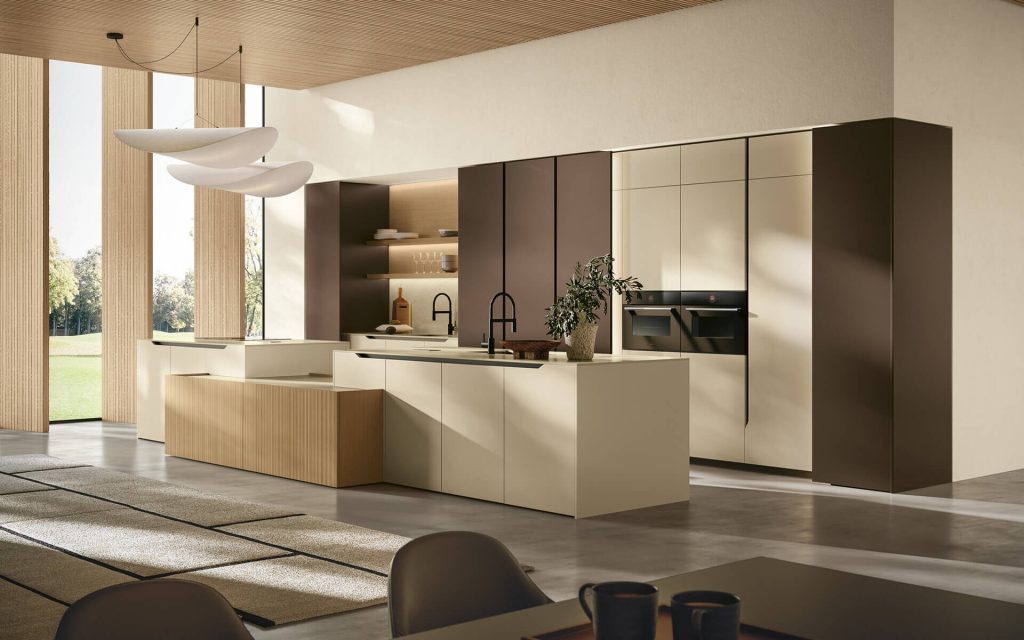 Sinua de Arredo3: diseño y ergonomía para una cocina sin tiradores